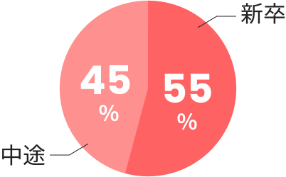 新卒中途比